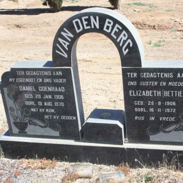 BERG Daniel Coenraad, van den 1906-1970 &amp; Elizabeth 1906-1972