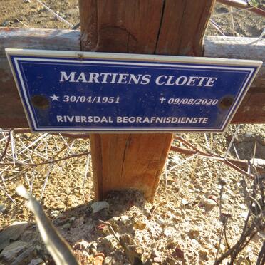 CLOETE Martiens 1951-2020