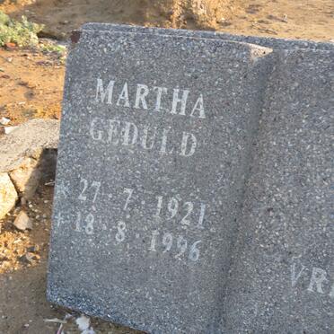 GEDULD Martha 1921-1996