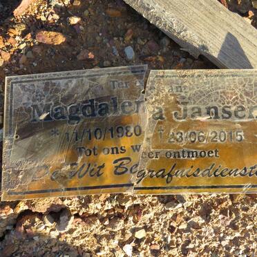 JANSEN Magdalena 1980-2015