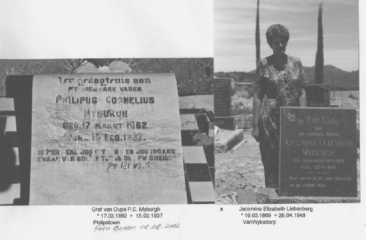 MYBURGH Philipus Cornelius 1862-1937 &amp; Jacomina Elizabeth LIEBENBERG 1869-1948
