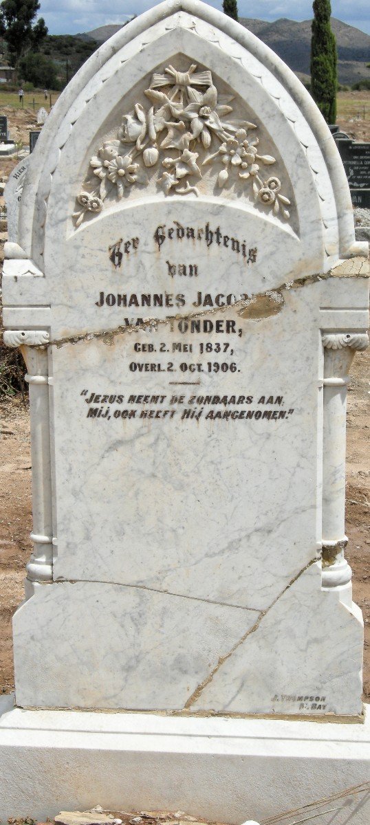 TONDER Johannes Jacobus, van 1837-1906