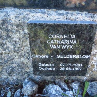 WYK Cornelia Catharina, van nee GELDERBLOM 1901-1997