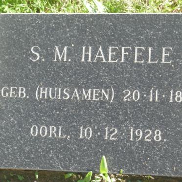 HAEFELE S.M. nee HUISAMEN 1868-1928