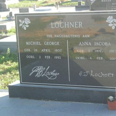 LOCHNER Michiel George 1907-1992 &amp; Anna Jacoba 1917-2005