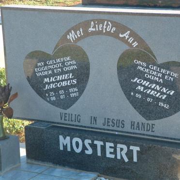 MOSTERT Michiel Jacobus 1936-1997 &amp; Johanna Maria 1942-