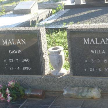 MALAN Gawie 1960-1990 &amp; Willa 1938-2005