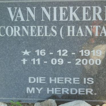 NIEKERK Cornlees, van 1919-2000