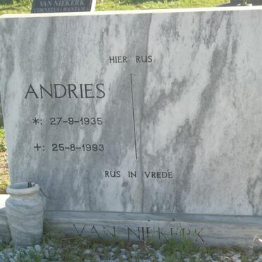 NIEKERK Andries, van 1935-1993