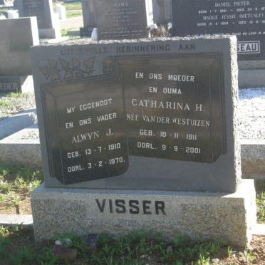 VISSER Alwyn J. 1910-1970 &amp; Catharina H. VAN DER WESTHUIZEN 1911-2001