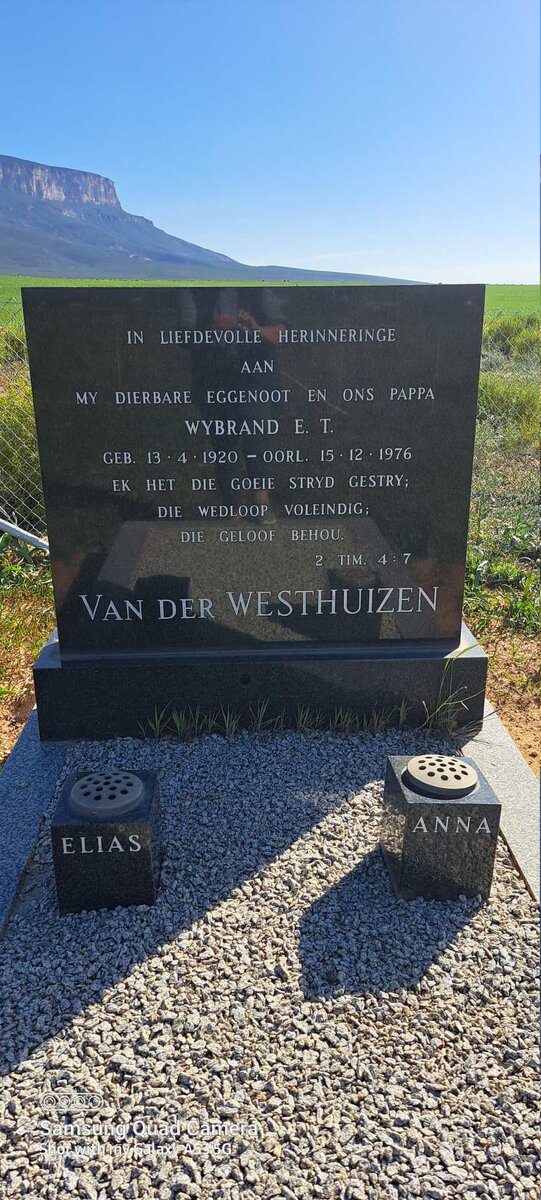 WESTHUIZEN  Wybrand E.T., van der 1920-1976