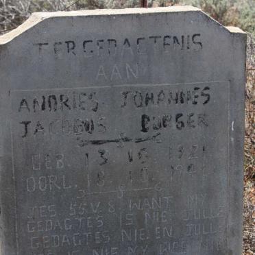 BURGER Andries Johannes Jacobus 1921-1941