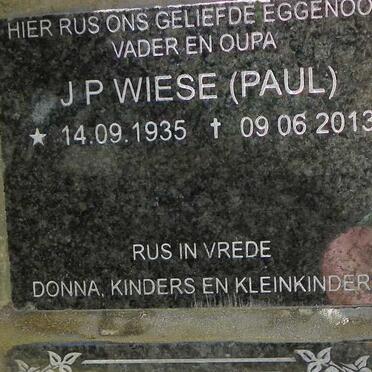 WIESE J.P. 1935-2013