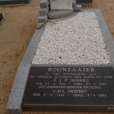 BOONZAAIER F.J.P. 1916-1988 C.M.L. 1916-2006