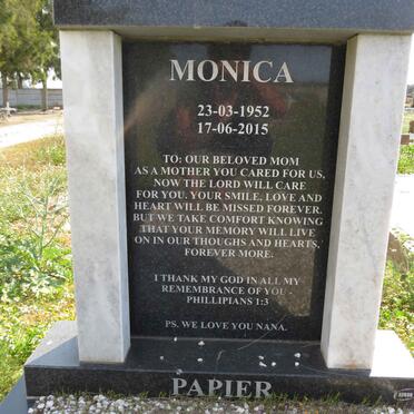 PAPIER Monica 1952-2015