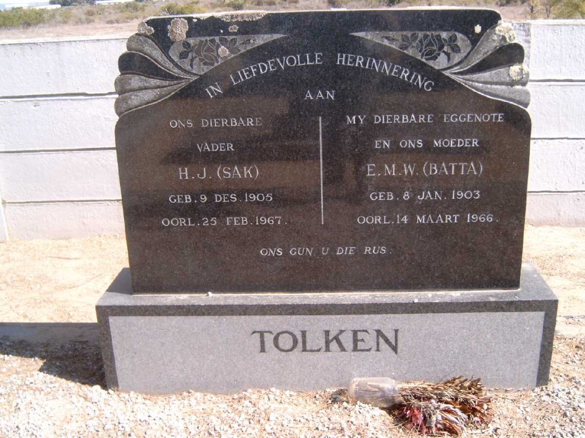 TOLKEN H.J. 1905-1967 &amp; E.M.W. 1903-1966