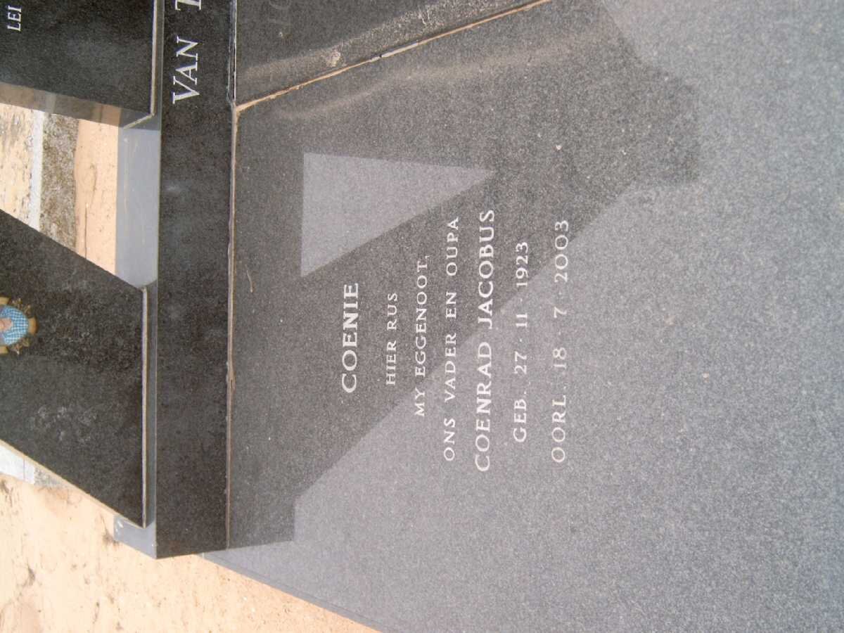 TONDER Coenrad Jacobus, van 1923-2003