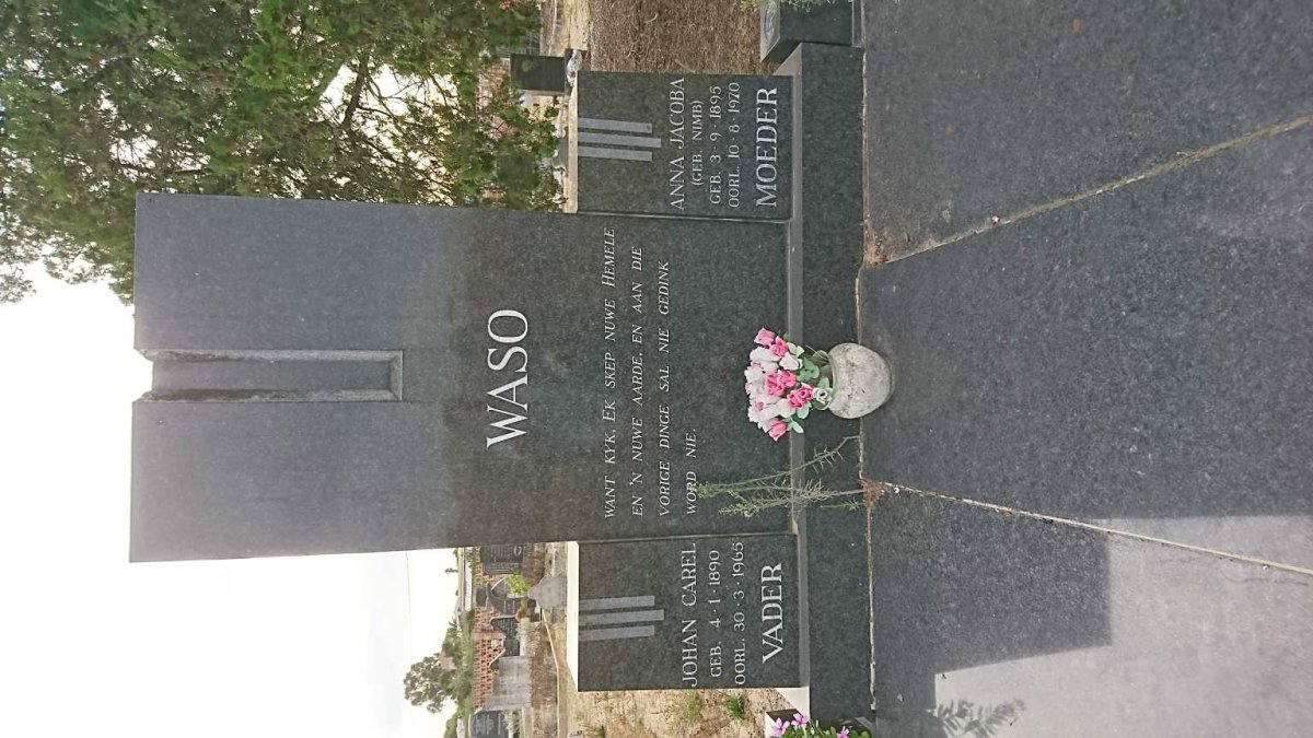 WASO Johan Carel 1890-1965 & Anna Jacoba NIMB 1895-1970