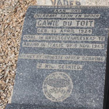 TOIT Gawie, du 1924-1943