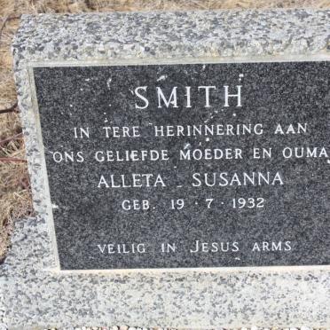 SMITH Alleta Susanna 1932-
