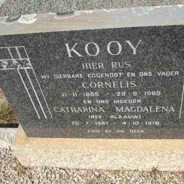 KOOY Cornelis 1885-1969 &amp; Catharina Magdalena BLAAUW 1887-1976 