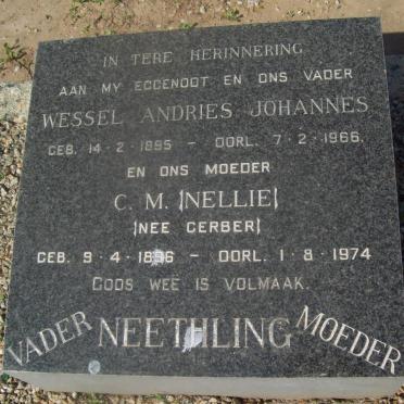 NEETHLING Wessel Andries Johannes 1895-1966 &amp; C.M. GERBER 1896-1974