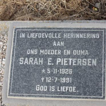 PIETERSEN Sarah E. 1926-1991