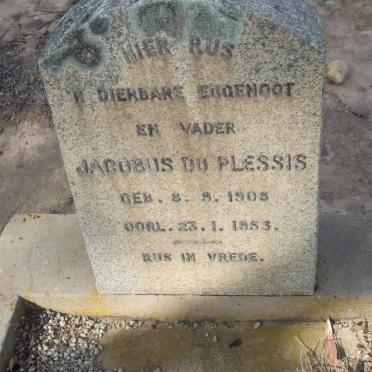 PLESSIS Jacobus, du 1905-1953