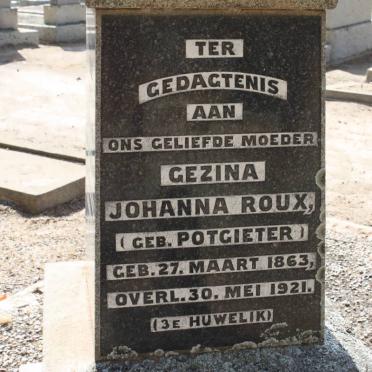 ROUX Willem Petrus 1843-1921 &amp; Susanna Cornelia Henrietta du TOIT 1849-1876 &amp; Margaretha Magdalena MALAN 1851-1910