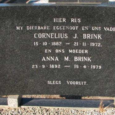 BRINK Cornelius J. 1882-1972 &amp; Anna M. 1892-1979