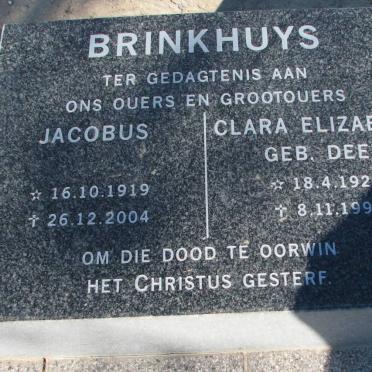 BRINKHUYS Jacobus 1919-2004 &amp; Clara Elizabeth DEEZ 1922-1997