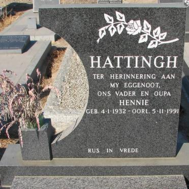 HATTINGH Hennie 1932-1991