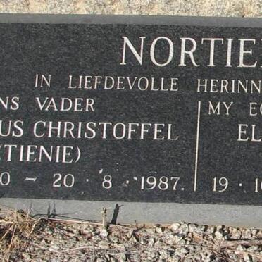 NORTIER Marthinus Christoffel 1910-1987 &amp; Elizabeth Christina 1914-1977
