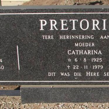 PRETORIUS Roelof 1924-1980 &amp; Catharina 1925-1979 :: PRETORIUS Esmarie 1957-1979