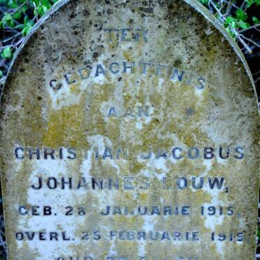 LOUW Christiaan Jacobus Johannes 1915-1915