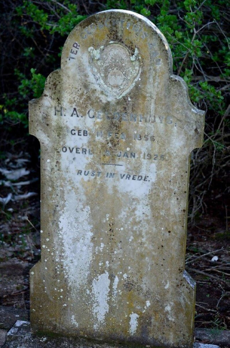 GELDENHUYS Hendrik Albertus Barend 1856-1925