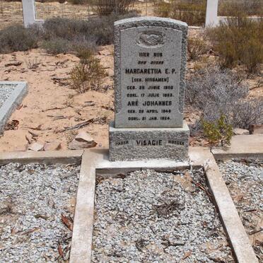 VISAGIE Aré Johannes 1848-1924 &amp; Margaretha E.P. HUISAMEN 1850-1923