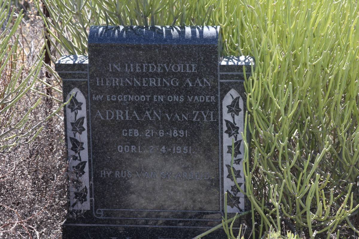 ZYL Adriaan, van 1891-1951