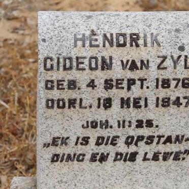 ZYL Hendrik Gideon, van 1876-1947