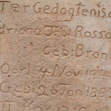 ROSSOUW Adriana J.W. nee BRAND 1883-1948