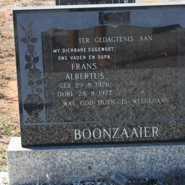BOONZAAIER Frans Albertus 1926-1977