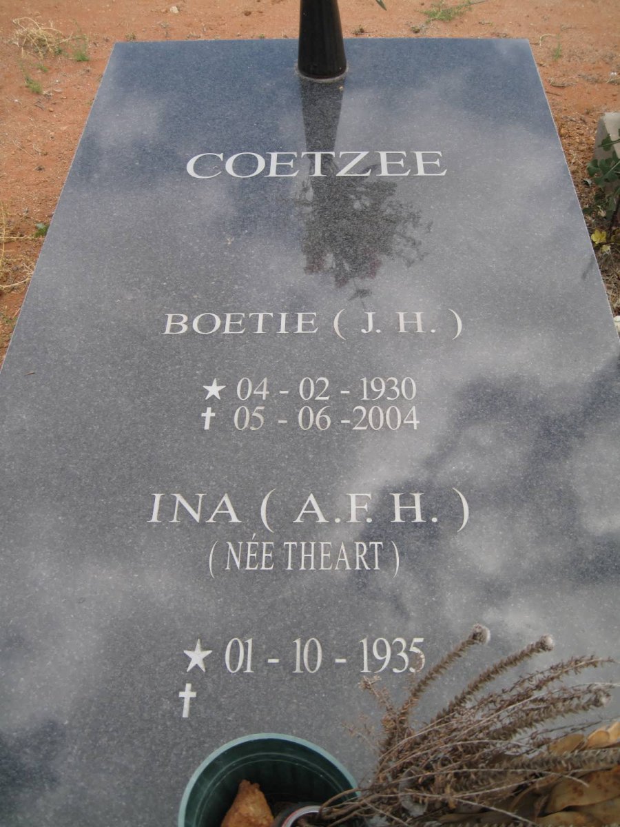 COETZEE J.H. 1930-2004 & A.F.H. THEART 1935-