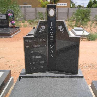 IMMELMAN Ferdie 1954-2001