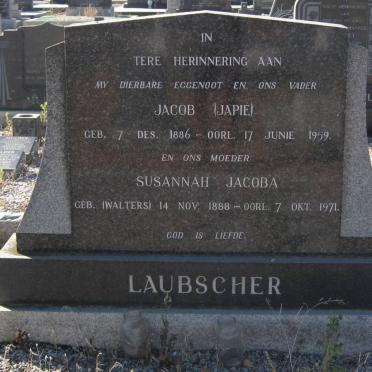 LAUBSCHER Jacob 1886-1959 &amp; Susannah Jacoba WALTERS  1888-1971