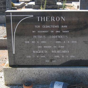 THERON Petrus Lodewicus 1900-1970 &amp; Magrieta Wilhelmina 1905-1992