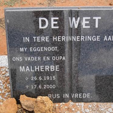 WET Malherbe, de 1915-2000