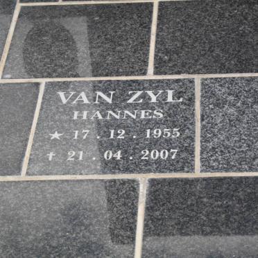 ZYL Hannes, van 1955-2007