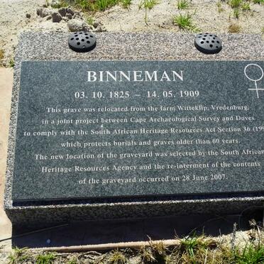 BINNEMAN ? 1825-1909