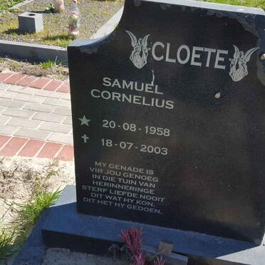 CLOETE Samuel Cornelius 1958-2003