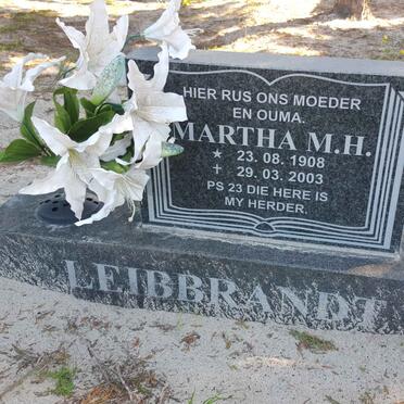 LEIBBRANDT Martha M.H. 1908-2003